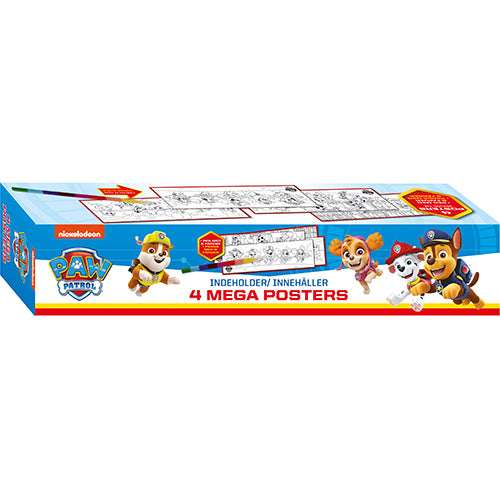 Paw Patrol - Boks med 4 kæmpe plakater